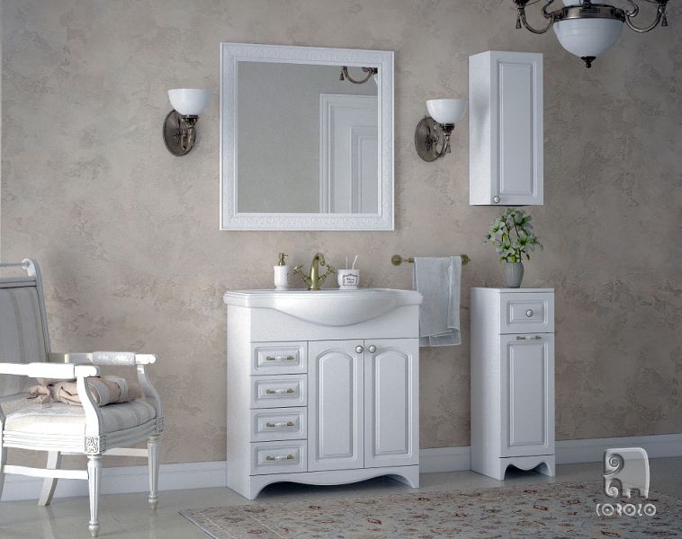 Зеркало Corozo Классика 80см белый SD-00000271